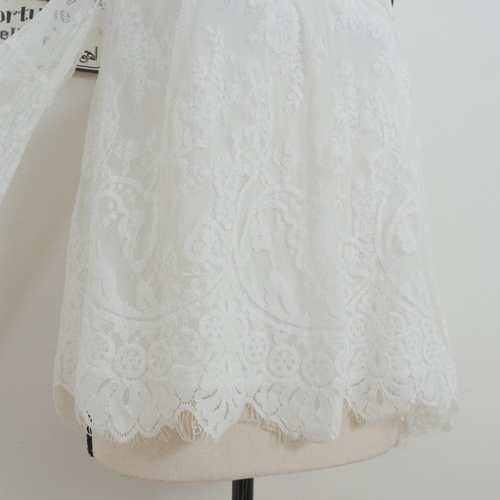Abercrombie & Fitch White Lace Size XS BOHO Top - Picture 5 of 8